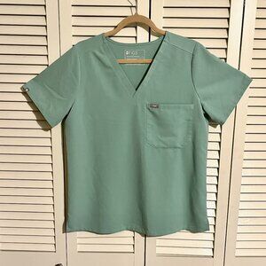 Figs Scrubs Top * Technical Collection * Size Large * V Neck * Green * Excel Cnd
